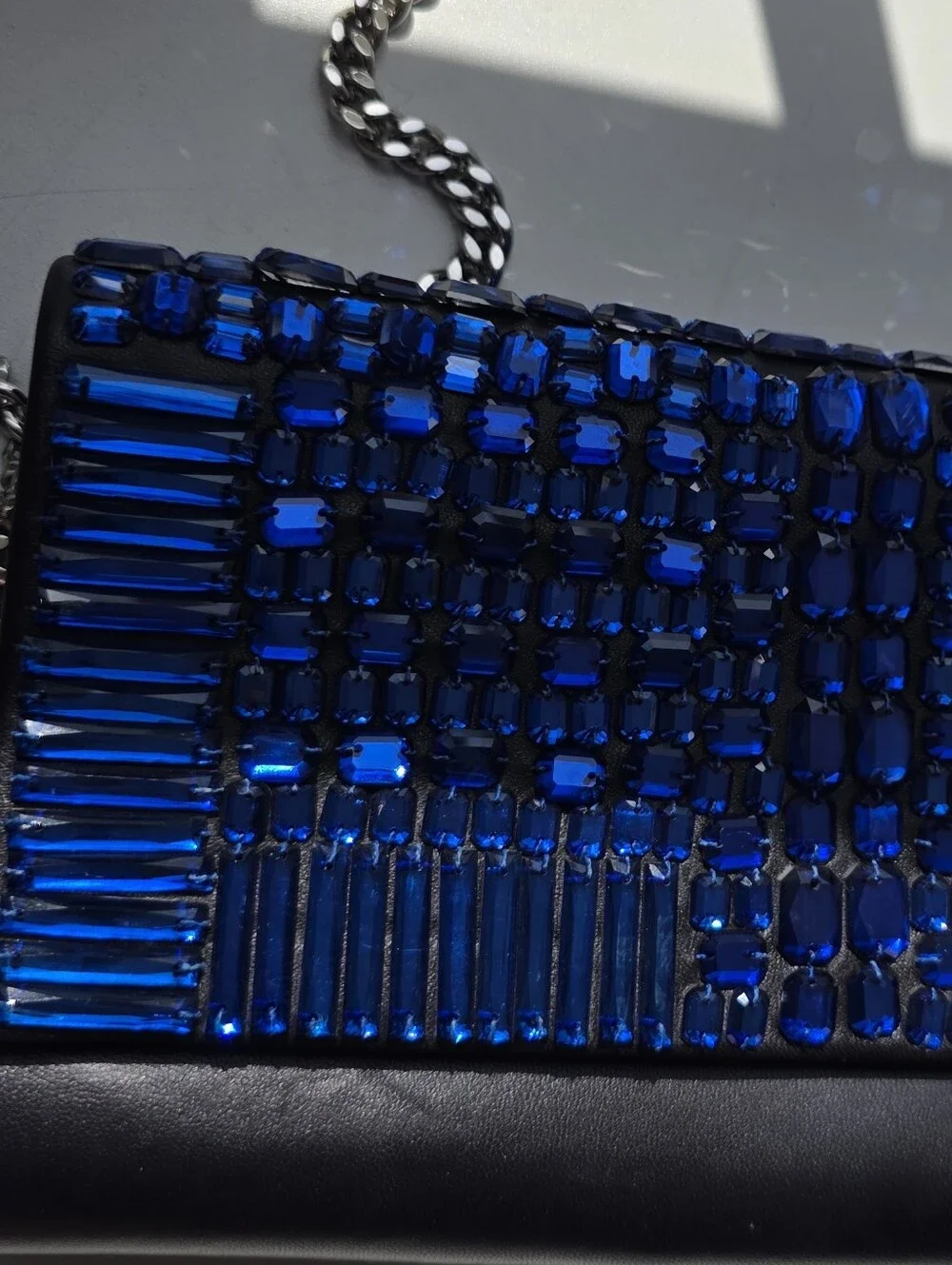 Giuseppe Zanotti -Blue Jeweled Evening Clutch - Women's Bag